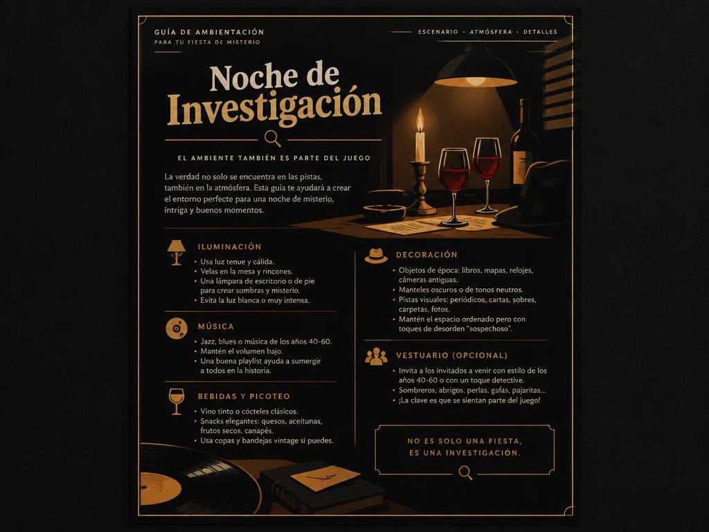 Guía de Ambientación: Noche de Investigación